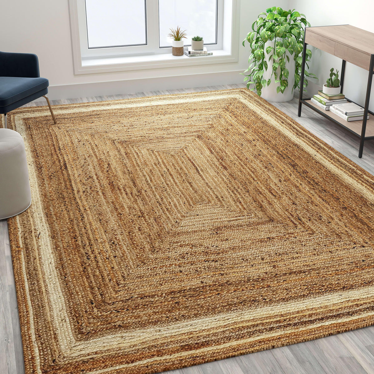 8' x 10' |#| Natural Fiber Jute Area Rug 8' x 10' - Indoor Jute Rug - Natural Area Rugs