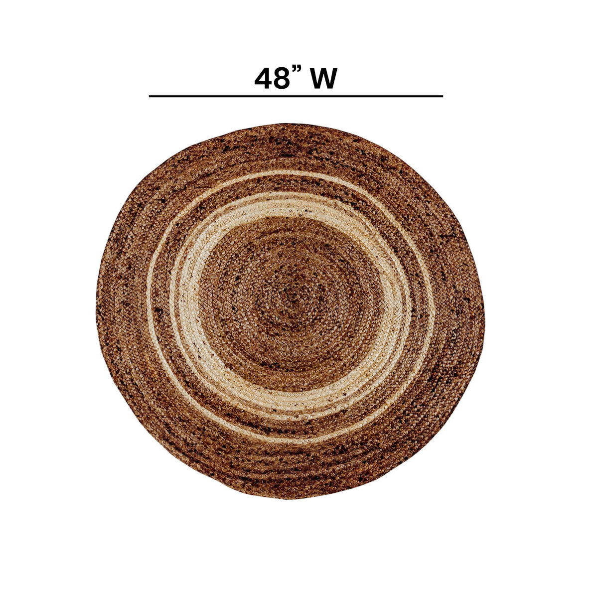 4' Round |#| Natural Fiber Jute Area Rug 4 Ft. Round - Indoor Jute Rug - Natural Area Rugs