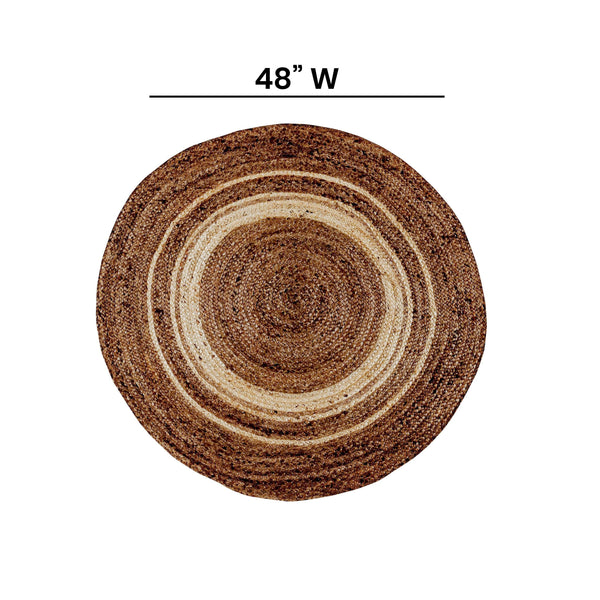 4' Round |#| Natural Fiber Jute Area Rug 4 Ft. Round - Indoor Jute Rug - Natural Area Rugs