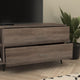 Walnut |#| TV Stand for up to 60inch TV's with Adjustable Shelf and Storage Drawers - Walnut