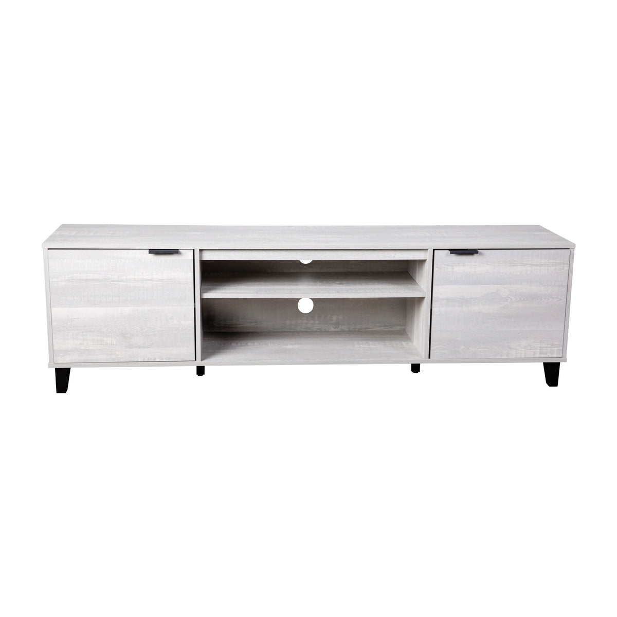 Gray |#| TV Stand for up to 70inch TV's with Adjustable Shelves and Closed Storage - Gray
