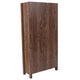 59.5inchH 6 Cube Storage Bookcase in Crosscut Oak Finish with Metal Cabinet Doors