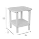 White |#| Commercial Grade All-Weather Adirondack Style Patio Side Table in White