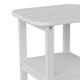 White |#| Commercial Grade All-Weather Adirondack Style Patio Side Table in White