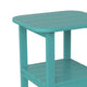 Blue |#| Commercial Grade All-Weather Adirondack Style Patio Side Table in Blue