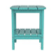 Blue |#| Commercial Grade All-Weather Adirondack Style Patio Side Table in Blue