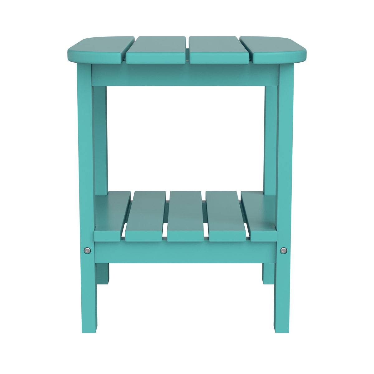 Blue |#| Commercial Grade All-Weather Adirondack Style Patio Side Table in Blue