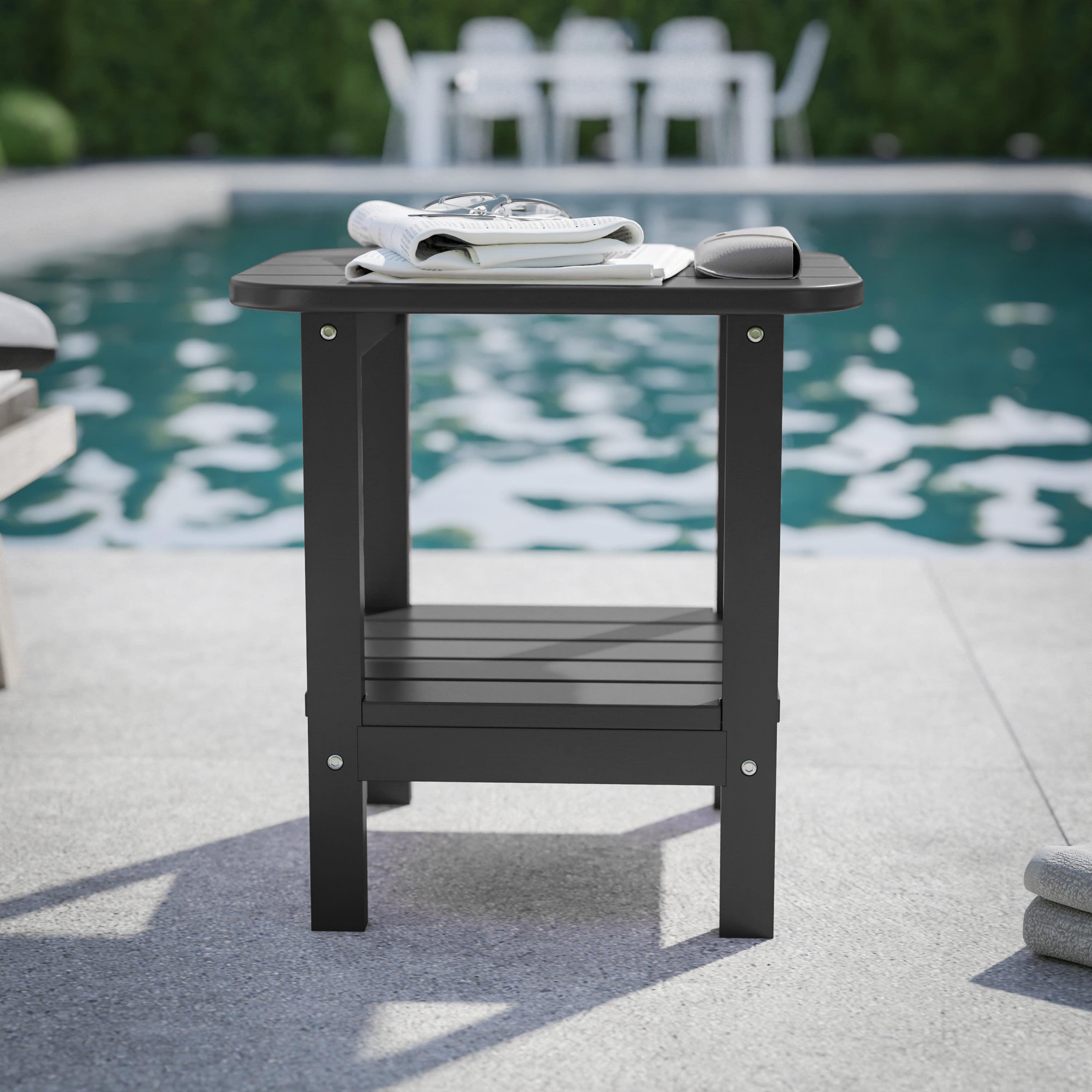 Black adirondack store side table