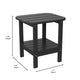 Black |#| Commercial Grade All-Weather Adirondack Style Patio Side Table in Black