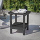 Black |#| Commercial Grade All-Weather Adirondack Style Patio Side Table in Black