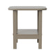 Brown |#| Commercial Grade All-Weather Adirondack Style Patio Side Table in Brown