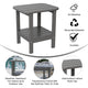 Gray |#| Commercial Grade All-Weather Adirondack Style Patio Side Table in Gray