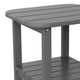 Gray |#| Commercial Grade All-Weather Adirondack Style Patio Side Table in Gray