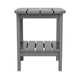 Gray |#| Commercial Grade All-Weather Adirondack Style Patio Side Table in Gray