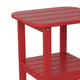 Red |#| Commercial Grade All-Weather Adirondack Style Patio Side Table in Red