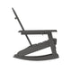 Gray |#| Commercial All-Weather Rocking Adirondack Chair with Swiveling Cupholder - Gray
