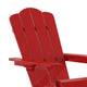 Red |#| Commercial All-Weather Rocking Adirondack Chair with Swiveling Cupholder - Red