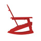 Red |#| Commercial All-Weather Rocking Adirondack Chair with Swiveling Cupholder - Red