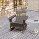 Brown |#| Commercial All-Weather Rocking Adirondack Chair with Swiveling Cupholder - Brown