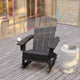 Gray |#| Commercial All-Weather Rocking Adirondack Chair with Swiveling Cupholder - Gray