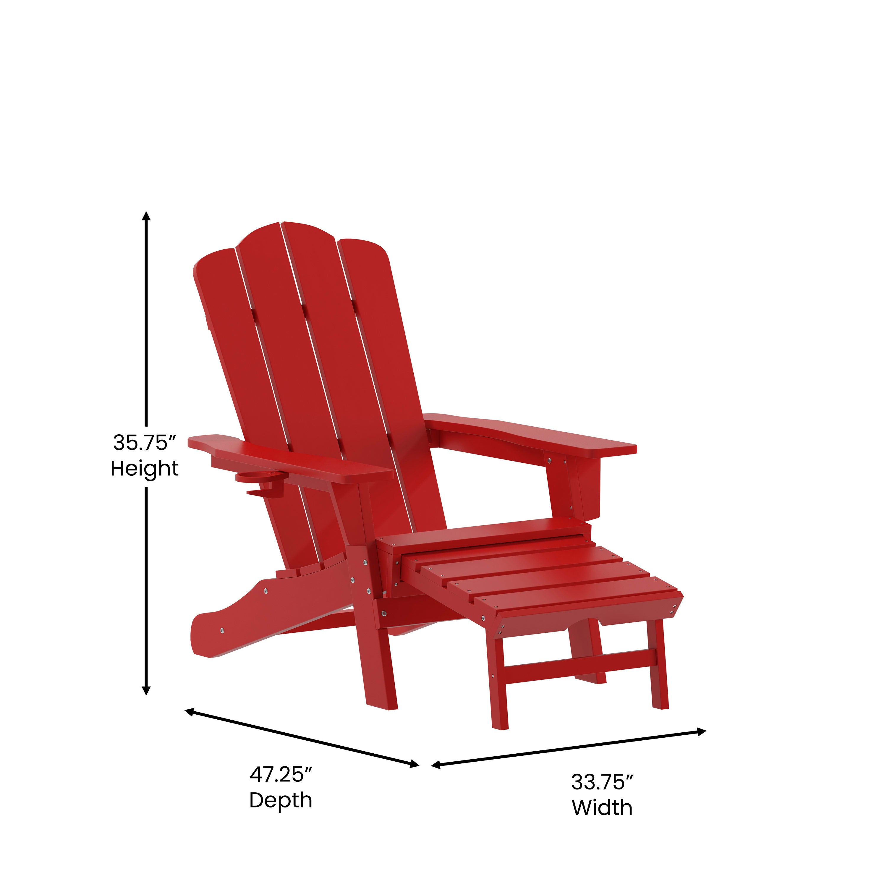 Patio Ottoman Chair Cupholder LE HMP 1044 110 BizChair
