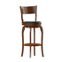 Nichola Commercial Grade Classic Open Back Swivel Bar Height Pub Barstool with Bowed Wooden Frame and Padded, Uphosltered Seat