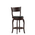 Nichola Commercial Grade Classic Open Back Swivel Counter Height Pub Barstool with Bowed Wooden Frame and Padded, Uphosltered Seat