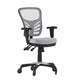 Gray/Black Frame |#| Mid-Back Ergonomic Multifunction Mesh Chair with Polyurethane Wheels-Gray