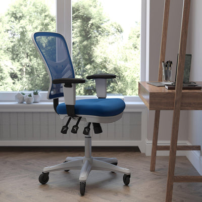 Mid-Back Ergonomic Multifunction Mesh Chair with Polyurethane Wheels - View 2