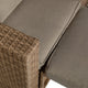 Gray Fabric/Natural Frame |#| Indoor/Outdoor Modular Loveseat Sofa Set with Table and Ottomans in Gray/Natural