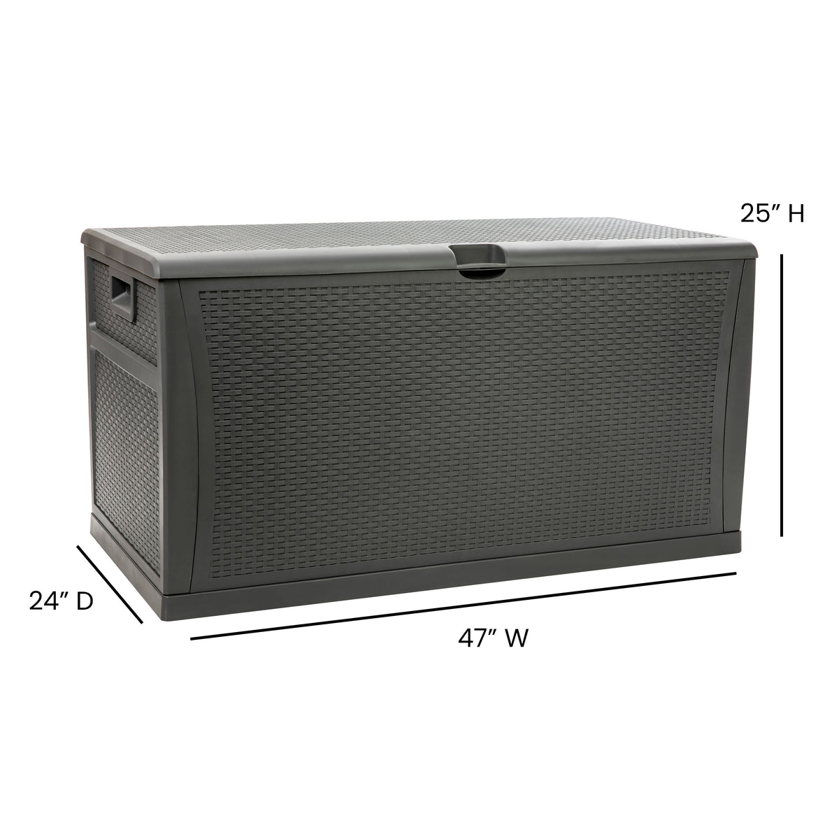 Gray |#| 120 Gallon Gray Plastic Deck Box for Outdoor Patio Storage & Deck Organization