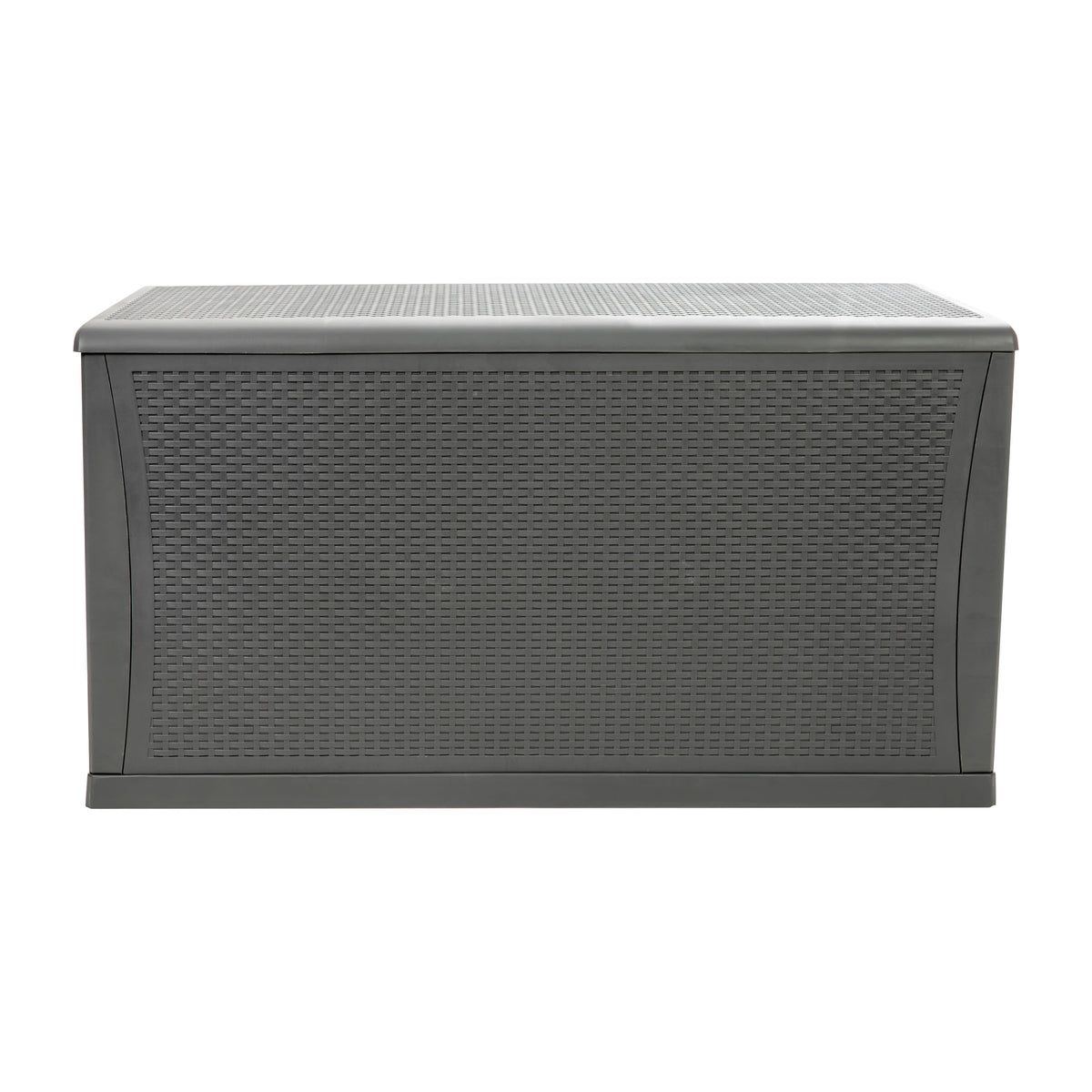 Gray |#| 120 Gallon Gray Plastic Deck Box for Outdoor Patio Storage & Deck Organization