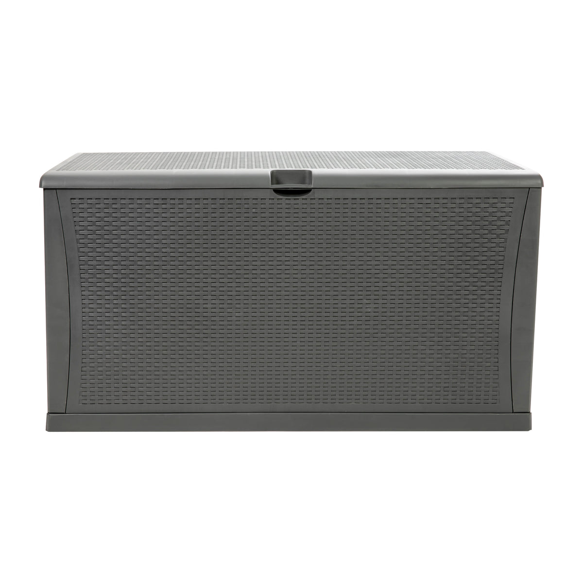 Gray |#| 120 Gallon Gray Plastic Deck Box for Outdoor Patio Storage & Deck Organization