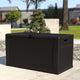 Black |#| 120 Gallon Black Plastic Deck Box for Outdoor Patio Storage & Deck Organization