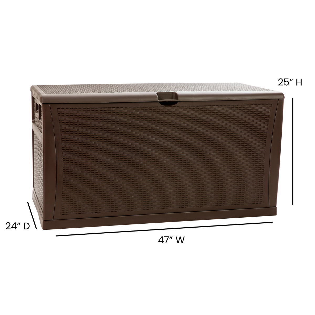 Brown |#| 120 Gallon Brown Plastic Deck Box for Outdoor Patio Storage & Deck Organization