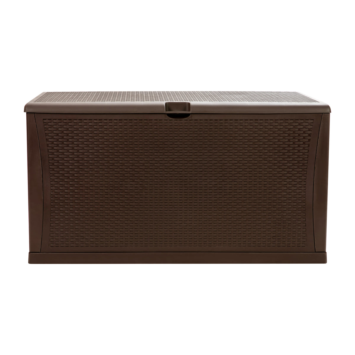 Brown |#| 120 Gallon Brown Plastic Deck Box for Outdoor Patio Storage & Deck Organization