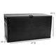 Black |#| 120 Gallon Black Plastic Deck Box for Outdoor Patio Storage & Deck Organization