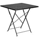 Black |#| 28inch Square Black Indoor-Outdoor Steel Folding Patio Table - Home Furniture