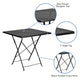 Black |#| 28inch Square Black Indoor-Outdoor Steel Folding Patio Table - Home Furniture