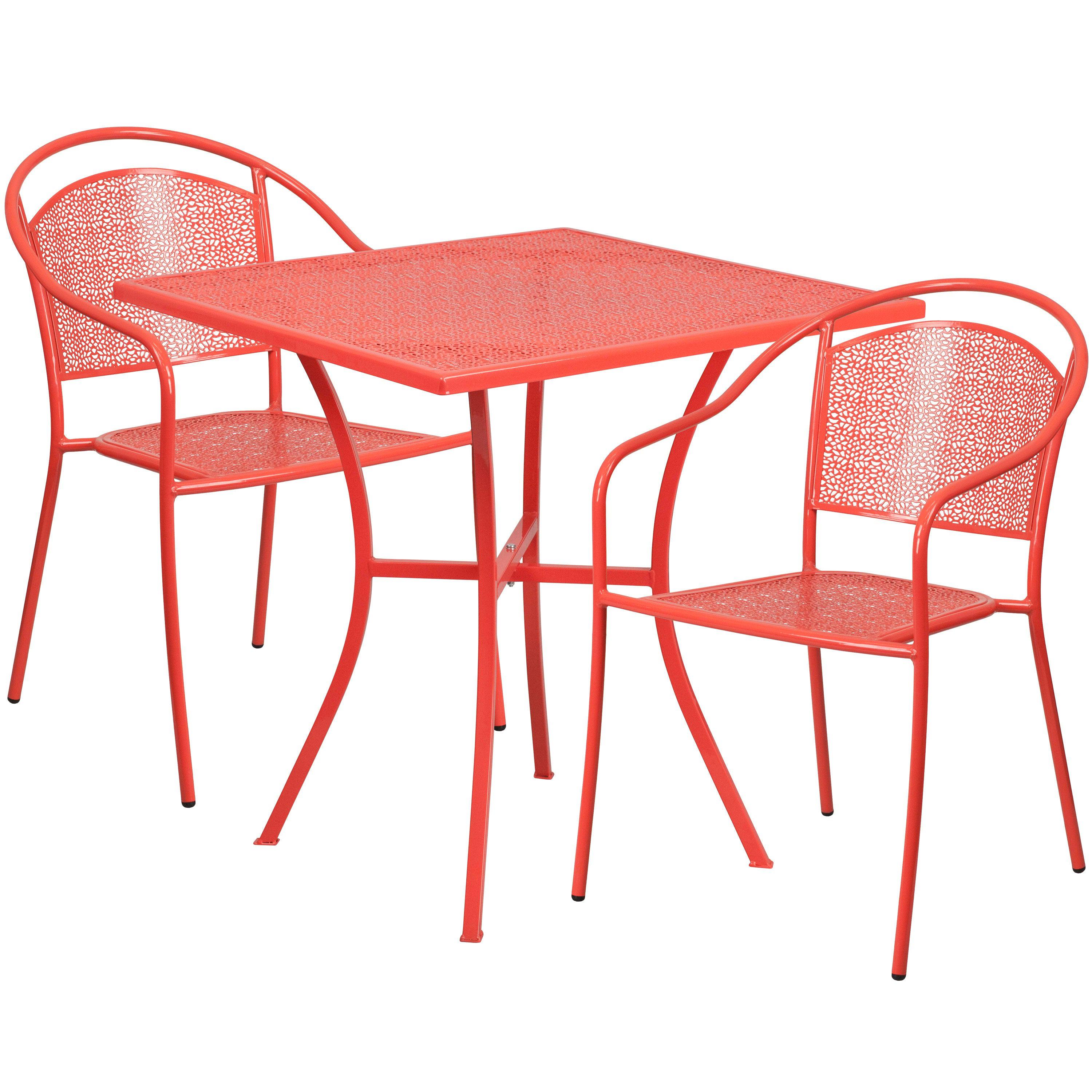 Steel chair sales table set