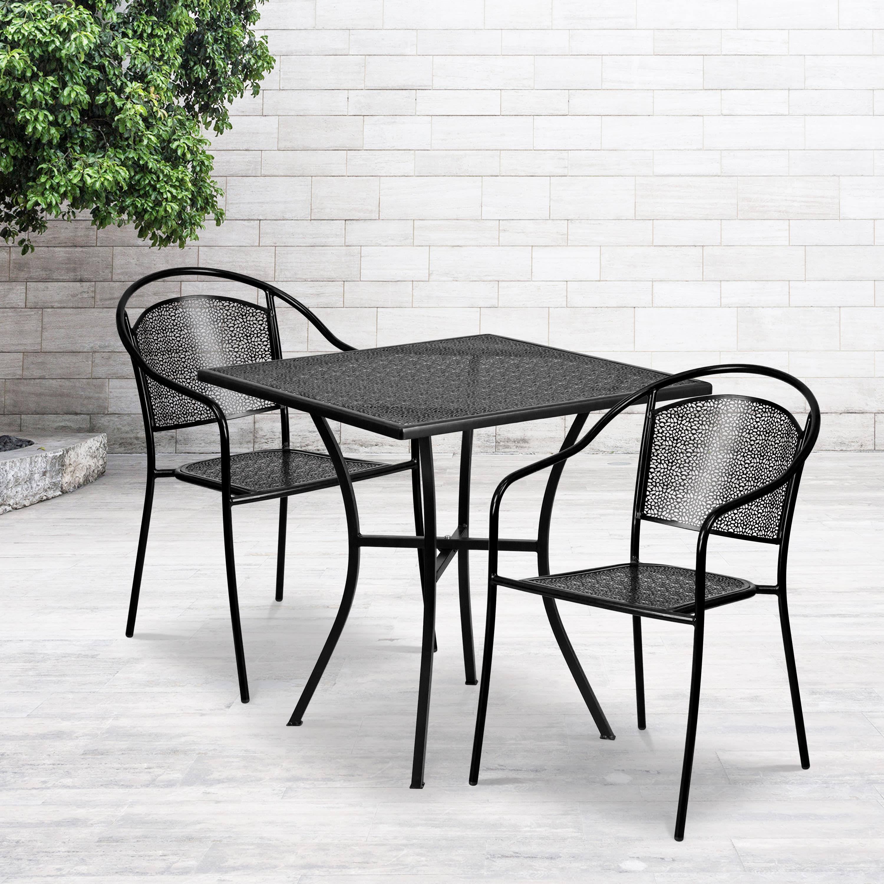 Flash furniture indoor outdoor hot sale steel patio table