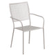 Light Gray |#| 28inch Square Lt Gray Indoor-Outdoor Steel Patio Table Set - 2 Square Back Chairs