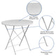 White |#| 30inch Round White Indoor-Outdoor Steel Folding Patio Table - Restaurant Table