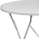 White |#| 30inch Round White Indoor-Outdoor Steel Folding Patio Table - Restaurant Table