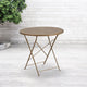 Gold |#| 30inch Round Gold Indoor-Outdoor Steel Folding Patio Table - Restaurant Table