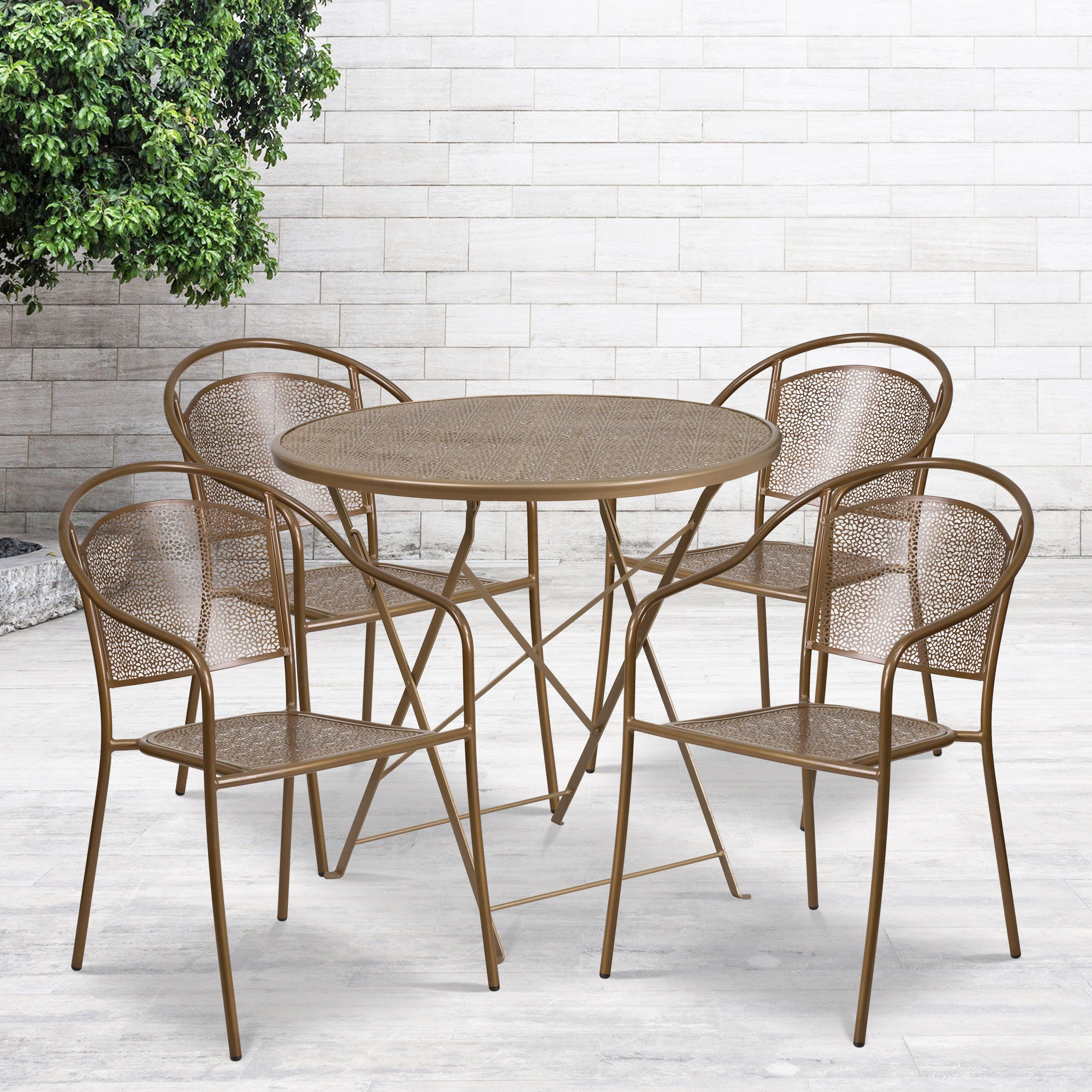 30 inch round patio sales table and chairs