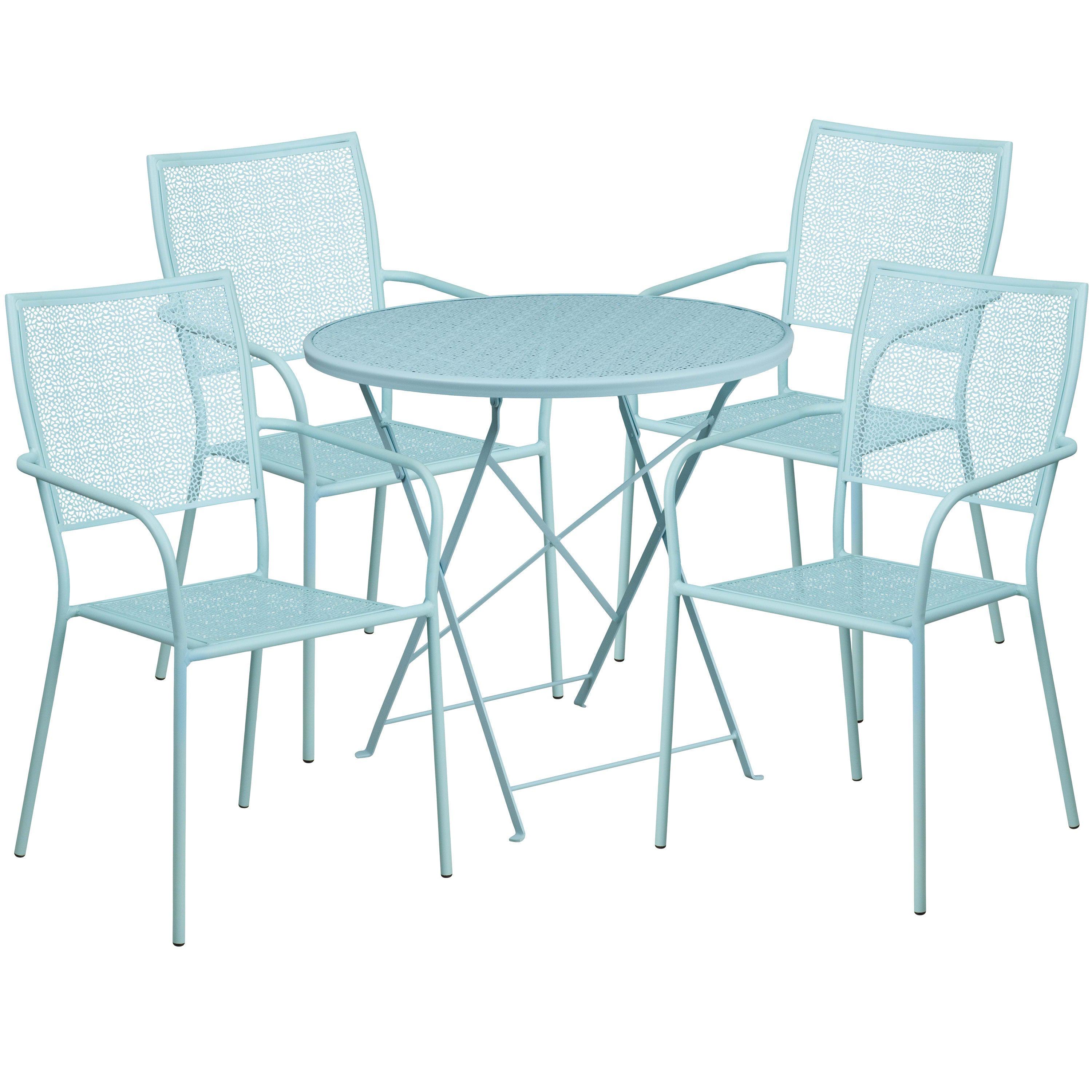 Fold up patio top table and chairs
