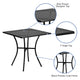 Black |#| 28inch Square Black Indoor-Outdoor Steel Patio Table - Restaurant Seating