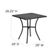 Black |#| 28inch Square Black Indoor-Outdoor Steel Patio Table - Restaurant Seating