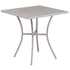 Oia Commercial Grade Square Patio Table | Outdoor Steel Square Patio Table